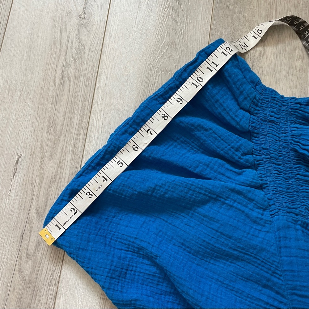 Atelier Delphine Dress organic cotton gauze ombre strapless womens Blue (medium) - Picture 3 of 8
